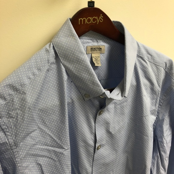 NWOT Kenneth Cole Reaction XL baby blue shirt - Picture 2 of 3
